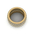 thumbnail image 3 of Natural 5.00Ct Round Cut Diamond Wide Pave Women's Anniversary Wedding Eternity Band Ring Solid 18k Yellow Gold F VS2, 3 of 3