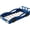 Blue, variant on Yuanmin Twin Size Race Car-Shaped Platform Bed with Wheels, Wood Car Bed Frame with Guardrails for Boys, No Box Spring Needed, Red+Yellow