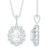 Rosec Jewels Lab Grown Diamond Cocktail Pendant with Chain (EF-VS Quality) - Ready to Gift, 925 Sterling Silver