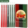 thumbnail image 2 of Kwanzaa Taper Candles Set - 7 Pack of Dripless Red and Green Candles for Celebrations - Clean Burning, Hand-Dipped Quality Stick Candles, 2 of 7