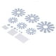 thumbnail image 4 of Pegatinas de Pared de Espejo de Acrílico Pegatinas de Espejo con Patrón de Flores Tridimensionales con Cinta de Doble Cara Calcomanías de Arte de Bricolaje Plateadas para ANGGREK Otros, 4 of 8