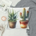 thumbnail image 2 of JRXY Throw Pillow Cover Festival Gifts Hot Tropical Desert Succulents Plants Cactus Potted Summer Decor Decorative Home Sofa Chair Car Lumbar Throw Pillow Case Cushion Cover White, 2 of 5
