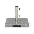 thumbnail image 2 of Niccolo Outdoor Granite and Stainless Steel Umbrella Base, Natural Grey, 2 of 9