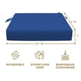 thumbnail image 3 of Textured Solid Sapphire Blue Premium Dining Seat Cushion (2-Pack), 3 of 8