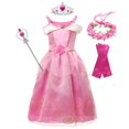 thumbnail image 1 of Vestidos de princesa Rapunzel para niñas, regalo de fiesta, Bella, Cenicienta, Aurora, Blancanieves, Sofía, malla, disfraz de cumpleaños Fivean unisex, 1 of 2