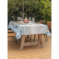 thumbnail image 2 of Outdoor Tablecloth with Umbrella Hole & Zipper, Blue Anchor Coastal Rectangle Tablecloth 60x102 Inch, Nautical Beach Coral Starfish Shell Patio Table Cover Waterproof Table Cloth for Picnic/Party, 2 of 7