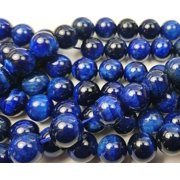 8mm Blue Tiger Eye Smooth Round Beads ForJewelry Making