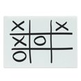 thumbnail image 1 of Xo Cutting Board, Tic Tac Toe Pattern Unfinished Game Hobby Theme Alphabet Minimalist Image, Decorative Tempered Glass Cutting and Serving Board, Large Size, Black and White, by Ambesonne, 1 of 1