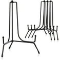 thumbnail image 1 of Mocoosy 4 Pack Improved Anti-Slip Plate Stands for Display, 8 inch Plate Holder Display Stand, Picture Frame Holder Stand, Black Iron Easel Stands for Photo, Decorative Plate, Tablets and Tabletop Art, 1 of 7