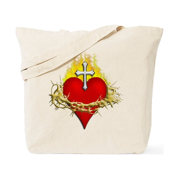 CafePress - Sacred Heart Tote Bag - Unisex Canvas Tote Bag, Beige, 1-Piece