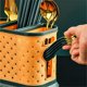 thumbnail image 5 of Plastic Chopsticks Cage Hollow Drain Tableware Rack Spoon Fork Storage Shelf Container Kitchen Organizer Cutlery Rests (Color : Large Green), 5 of 5