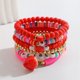 thumbnail image 4 of Bohemio Pulsera Mujeres Cute Strawberry Beaded Pulsera Letra Beaded Stretch Pulsera Verano Playa Accesorios, 4 of 7
