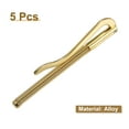 thumbnail image 5 of Uxcell 80mm Metal Slim Spring Wallet Cash Clip Bar Holder Clamp Gold 5 Count, 5 of 6