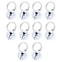 WRISTBIQUE 10Pcs Plated Silver DIY Bell Hanging Ornaments for Christmas Tree Party Decorations Festive Decor