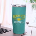 thumbnail image 3 of Kansas City Cup with Lids and Straws Insulated Stainless Steel Tumbler Travel Coffee Mug Football Gifts 20 Oz, 3 of 6