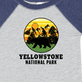 thumbnail image 4 of Inktastic Yellowstone National Park with Bear Mountains and Trees Cricle Boys or Girls Baby Bodysuit, 4 of 5