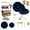 Navy, variant on Smarty Clear Flat Round Disposable Plastic Tableware Set (120 Guests)