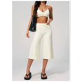 thumbnail image 5 of PISONIC Womens Workout Sets Two Piece Spaghetti Straps Sports Bra Matching Wide Leg Capri Pants Gym Work Pilates Outfits, 5 of 8