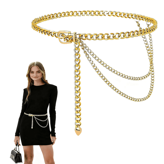 Chain Belt for Women Metal Waist Chain Fashion Chain Belts for Dress