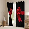 thumbnail image 3 of jejeloiu Kawaii Ribbon Bow Blackout Curtains Set of 2 (52x84 Each),Happy Valentine's Day Window Curtains For Girl Kids, 3 of 6