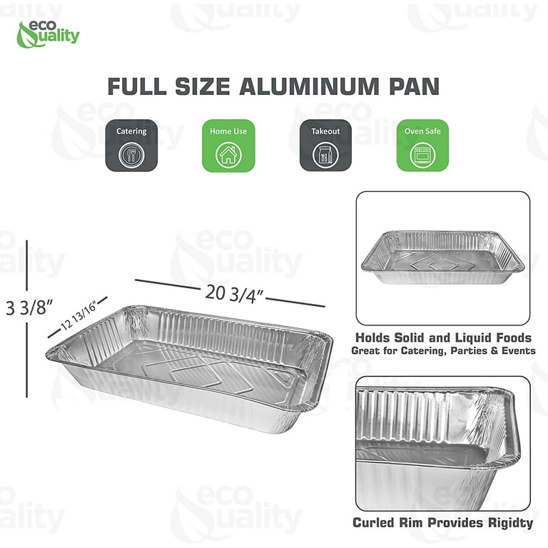  Aluminum Foil - Aluminum Foil Pans - 30-Piece Full-Size Deep  Pans, Disposable Steam Table Pans for Baking, Serving, Roasting, Broiling,  Cooking, 20.5 x 3.3 x 13 Inches: Home & Kitchen