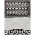 thumbnail image 3 of Lattice Comforter & Sham Bedding Set, Mosaic of Repeating Abstract Star Shapes in Geometric Style Mesh Ornament, 3 pcs Duvet Set Microfiber Filling Quilt, 5 Sizes, Black and Eggshell, by Ambesonne, 3 of 4
