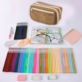 thumbnail image 6 of Hvmvliv Pencil Pouch Cloth Pencil Case Large Capacity Pencil Case Zipper Bag Spacious Opening Pencil Case Office Storage Ladies And Men Brown, 6 of 9