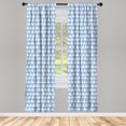 thumbnail image 2 of Ambesonne Agriculture 4-Panel Curtains, Repeated Garlic Image, 56"x84", Pale Sky Blue and White, 2 of 4