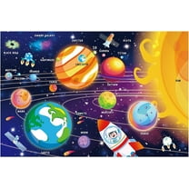 SYNARRY 104-Piece Space Puzzle Set for Kids Ages 3-8, Solar System Puzzle with Planets and Names, FSC Certified Educational Jigsaw Puzzle for Boys and Girls