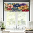 thumbnail image 2 of Remain Unique Floral Mandala Pattern Rod Pocket Polyester Curtain Valance for Home Kitchen Bedroom Living Room Window Decor 54x18 inch, 2 of 5