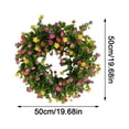 thumbnail image 2 of Elegant 24-Inch Artificial Eucalyptus Wreath with White Flowers, Perfect for Front Door, Home Decor, and Seasonal Display, 2 of 2