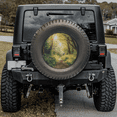 thumbnail image 3 of Lotusprinthandmade Forest Spare Tire Cover Without Backup Camera Hole, Forest Spare Tire Cover, 3 of 8