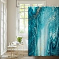 thumbnail image 2 of 4 Pcs Sea Turtle Bathroom Shower Curtain Sets with Rugs, Watercolor Bathroom Sets with Shower Curtain and Rugs, Ocean Summer Bathroom Decor Sets with Mats and Towels, 2 of 7