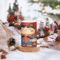 thumbnail image 5 of WOBOGO Size Combo Candle Flickering Flameless with Remote Control and Timer for Romantic Atmosphere Illustration Of Fortune Cats with Blue Snowflakes, 5 of 7