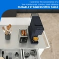 thumbnail image 4 of Dextrus Kitchen Island with Drop Leaf & Power Outlets, Kitchen Island Cart with Doors & Drawers, White, 4 of 9