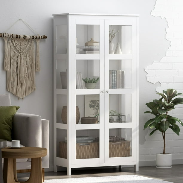 Multimedia Storage with Acrylic Glass Door, 2door Curio Shelf