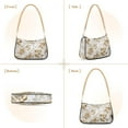 thumbnail image 2 of Womens Chain Shoulder Bag Golden Flowers Classic Tote Handbags Fashion Clutch Hobo Purse with Zipper for Travel Casual, 2 of 7