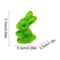 thumbnail image 3 of SLYNSHome Flocked Bunny Easter Decor Green Moss Rabbit Figurines for Table Centerpieces Spring Garden Tabletop Sculpture, 3 of 7