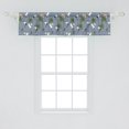 thumbnail image 2 of Ambesonne Bird Print Window Valance, Japanese Cranes and Bush, 54" X 12", Purpleblue Multicolor, 2 of 3