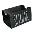 thumbnail image 3 of Fiocias Sugar Packet Holder Coffee Condiment Packets Wood Rustic Sugar Packets Dispenser Black, 3 of 8