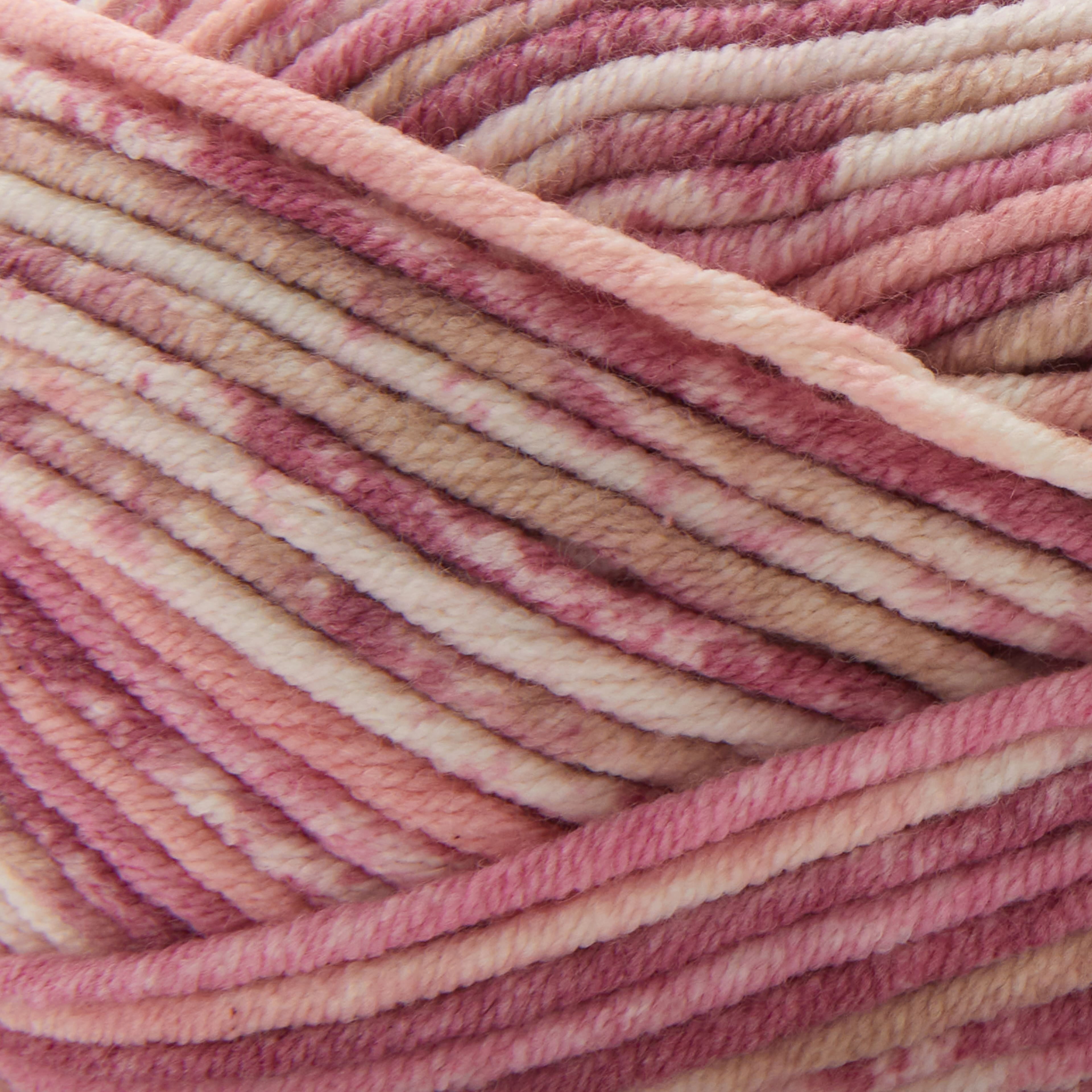 Loops & Threads Rose Bulky Twist Multi Yarn - Bulky Weight Yarn for Knitting, Crochet, Weaving, Arts & Crafts, 15 Pack