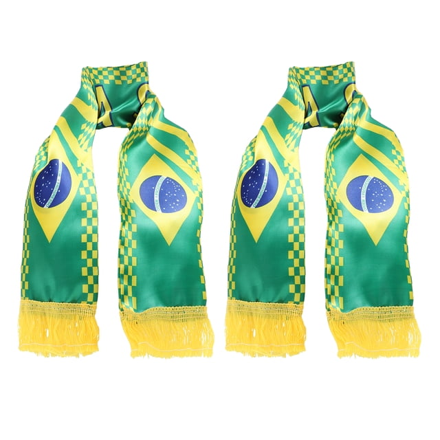 2pcs Football Events Cheering Scarfs Football Fan Knit Scarfs Soccer Knit Scarfs