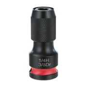 (2 pack) Hyper Tough Quick-Release Impact Adapter, 3/8 in Drive to 1/4 in Hex Female Socket