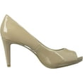 thumbnail image 6 of BANDOLINO Womens Beige 1/2" Platform Rainaa Peep Toe Stiletto Slip On Dress Pumps 9 M, 6 of 9