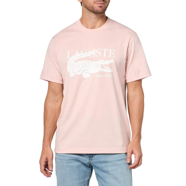 Remera Lacoste para Hombre con Cuello Redondo y Mangas Cortas, Corte Clásico