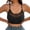 Black, variant on Women’s Fishnet Crop Top – Hollow Out Lace Push Up Bra, Breathable, Multi‑Color, Lounge or Wear Out Black M
