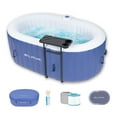 thumbnail image 1 of RELXTIME  75x47inch  Inflatable Hot Tub 2 Person  Oval Outdoor Portable Spa, Blue, 1 of 7