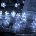 thumbnail image 6 of Christmas Lights Snowflake String Lights Battery Operated Colorful Fairy Light for Bedroom Party Home Xmas Decor Christmas Tree Decorations,10FT 20LED, 6 of 6