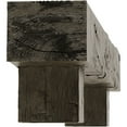 thumbnail image 4 of Ekena Millwork 6"H x 8"D x 48"W Hand Hewn Faux Wood Fireplace Mantel Kit w/ Alamo Corbels, Burnished Honey Dew, 4 of 12