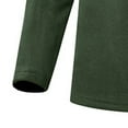 thumbnail image 5 of ZCFZJW Men's Quarter-Zip Polar Fleece Jacket, Big and Tall Regular Fit Casual Long Sleeve Half Zip Fleece Pullover Sweaters Thermal Golf Sweatshirt Army Green XXXXL, 5 of 7